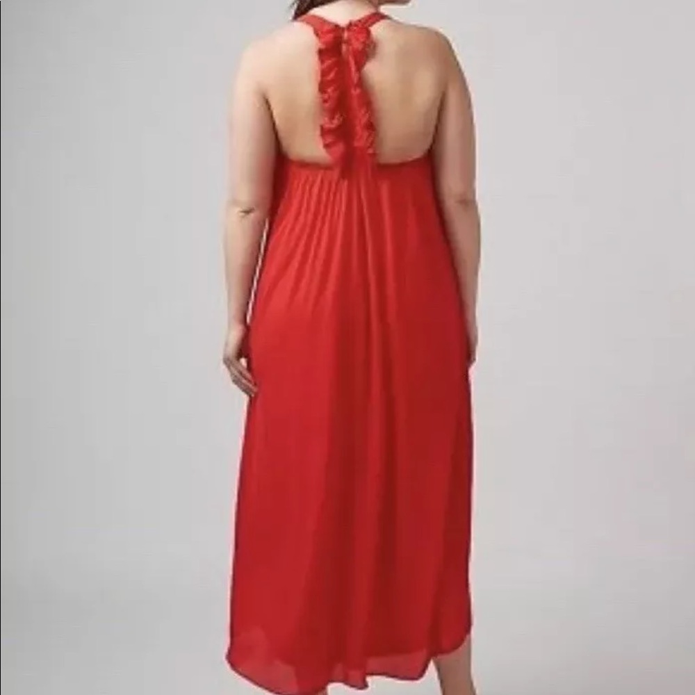 Lane Bryant  back T ruffled Red dress new/ tags 28